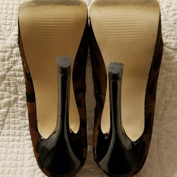 Bakers platform heel/faux leopard fur - Picture 2 of 8